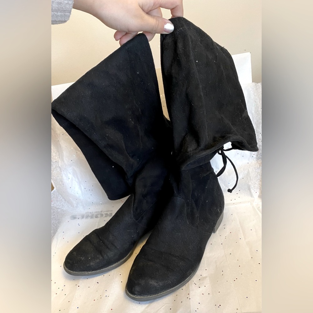 Unisa black knee high boots